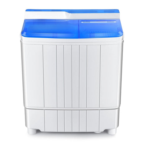 Portable Twin Tub Wash Machine with Timing Function-Blue