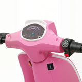 AIYAPLAY 24V Kids Electric Motorbike, Ride on Motorcycle with Manual Throttle, Brakes and LED Lights for Ages 8-12 Years, Pink