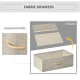 HOMCOM 4 Drawer Storage Chest Unit Home Cabinet w/ Shelves Home Living Room Bedroom Entryway Living Furniture, Light Grey