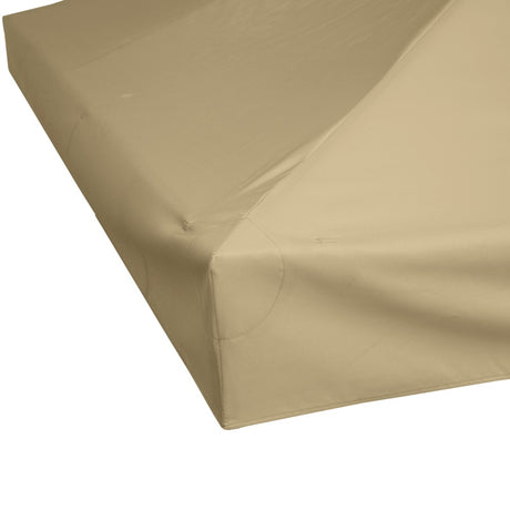 Outsunny 3(m) Gazebo Top Cover Double Tier Canopy Replacement Pavilion Roof Deep Beige