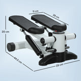 SPORTNOW Mini Stepper Machine, with LCD Monitor, Non-Slip Pedals, White