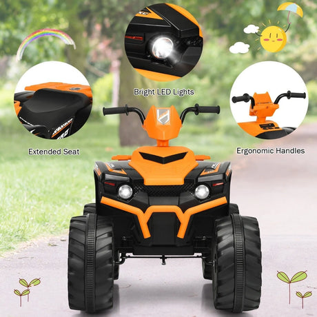 12v Electric Kids Ride On ATV / Quad Bike-Orange