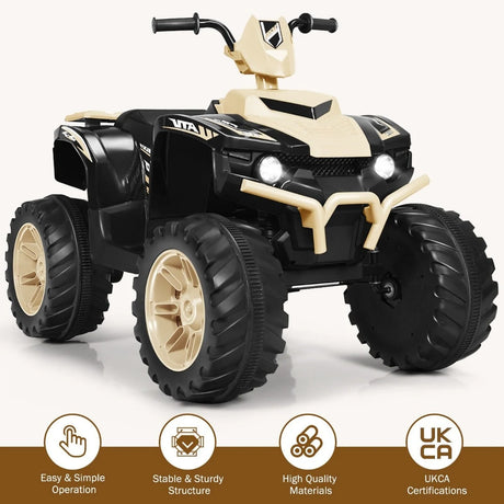 12v Electric Kids Ride On ATV / Quad Bike-Yellow
