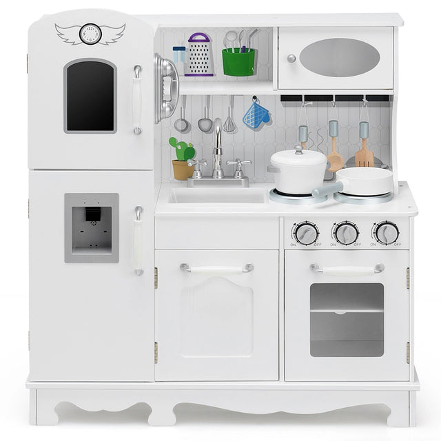 Kitchen Pretend Play Cookware Set Toys for Kids with Water Dispenser
