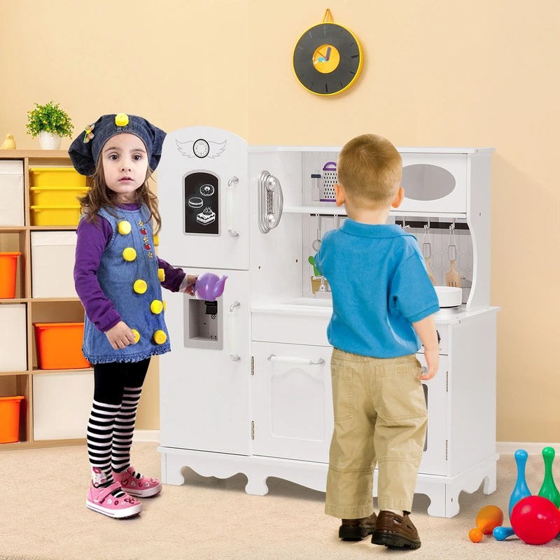Kitchen Pretend Play Cookware Set Toys for Kids with Water Dispenser