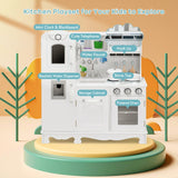 Kitchen Pretend Play Cookware Set Toys for Kids with Water Dispenser
