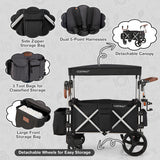 Twin Baby Double Stroller Wagon Push Pull Stroller-Black