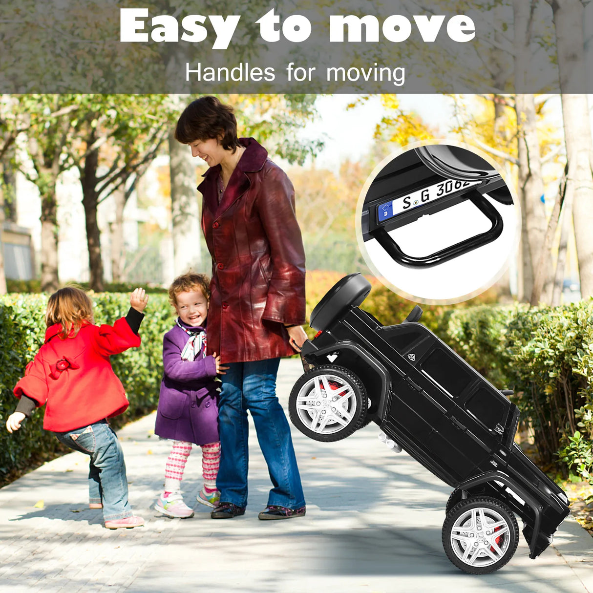 12V Electric Kids Ride On Car with 2 Motors and Remote Control-Black
