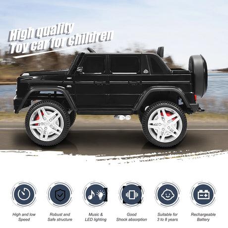 12V Electric Kids Ride On Car with 2 Motors and Remote Control-Black