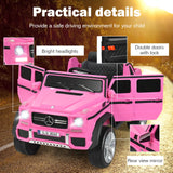 12V Electric Kids Ride On Car with 2 Motors and Remote Control-Pink