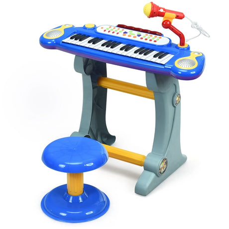 37 Key Electronic Keyboard Kids Toy Piano-Blue