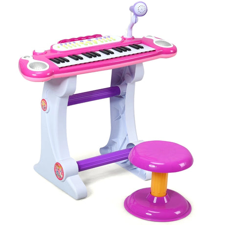 37 Key Electronic Keyboard Kids Toy Piano-Pink