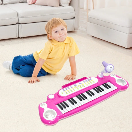 37 Key Electronic Keyboard Kids Toy Piano-Pink