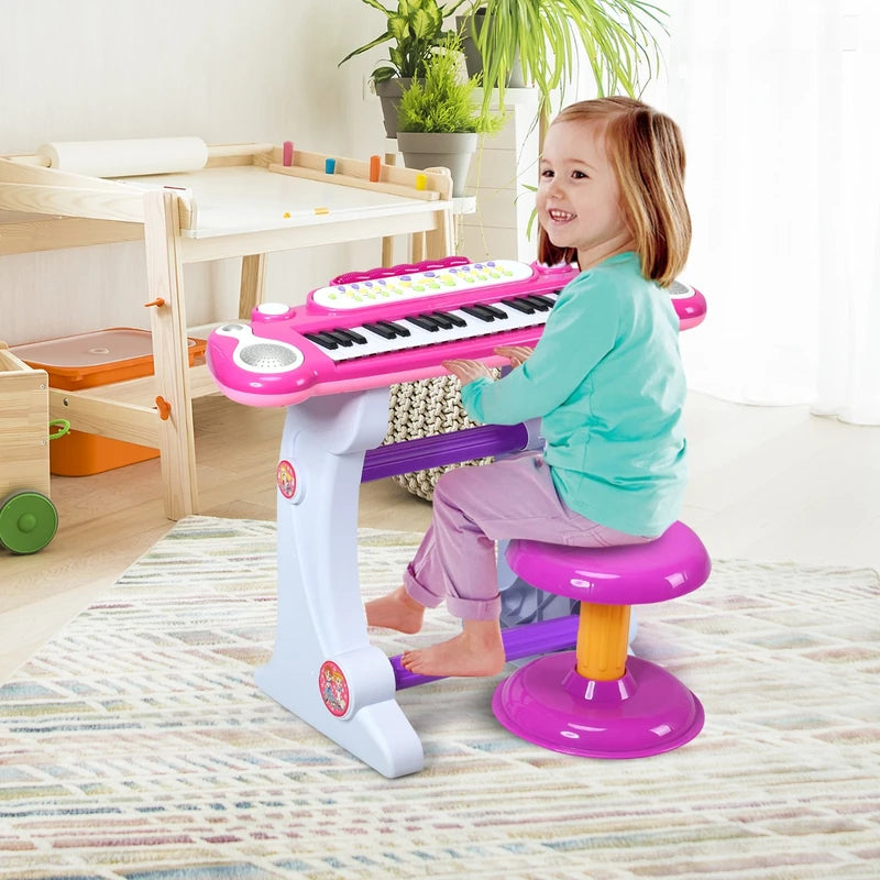 37 Key Electronic Keyboard Kids Toy Piano-Pink