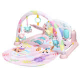 3 in 1 Fitness Music and Lights Baby Gym Play Mat-Pink