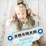 Multifunctional 37 Electric Keyboard Piano with Microphone-Blue
