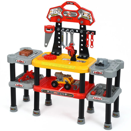 121 PCS Toy Tool Play Set with Spacious Double-Tier Design for Toddlers
