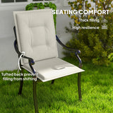Outsunny Set of Four Padded Garden Seat Cushions - White