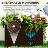 Outsunny Wooden Planter with Trellis, Freestanding Raised Garden Bed with Drainage Holes, Outdoor Planter Box with Liner for Vegetables, Herbs and Flowers, Carbonised