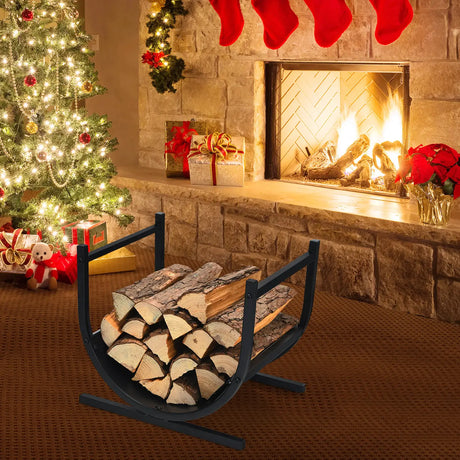 17 Inch U-Shaped Firewood Rack Steel