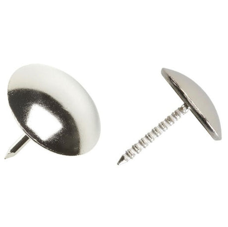 Nickel Plated Low Domed Upholstery Nails - 13mm serrated - Box 1000