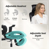 HOMCOM Ergonomic Office Chair, High Back Mesh Desk Chair, Black