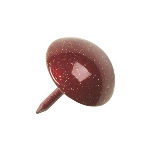 Powder Coated Upholstery Nails – Red Wine/Gold - 11mm - Pack 50