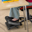HOMCOM 0-30 Three-Height Under-Desk Support Footrest - Black