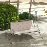 Outsunny Garden Bench Cushion, 2 Seater Swing Chair Cushion, Seat Pad with Ties for Indoor and Outdoor Use, 110 x 120 cm