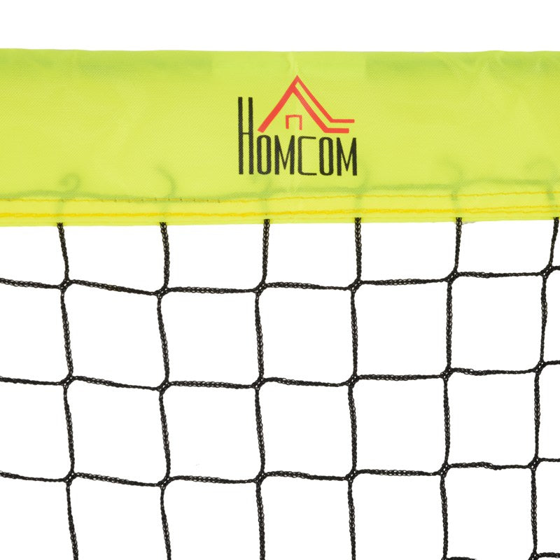 HOMCOM Two Football Goal Nets, Foldable Outdoor Sport Training Equipment, for Teens, Adults, with Carrying Bag, Yellow