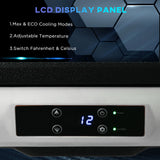 Outsunny 50L Car Refrigerator, Portable Compressor Car Fridge Freezer, Electric Cooler Box with 12/24V DC and 110-240V AC for Camping, Driving, Picnic, Down to -20