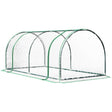 Outsunny Tunnel Greenhouse Green Grow House for Garden Outdoor, Steel Frame, PE Cover, Transparent, 200 x 100 x 80cm