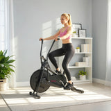 SPORTNOW Exercise Bike with Adjustable Seat, LCD Display for Home Gym