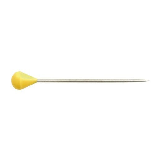 4/0 x 50mm Plastic Headed Upholstery Pin – Yellow