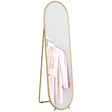 HOMCOM Two-Way Curved Full Length Mirror - Gold Tone