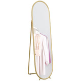 HOMCOM Two-Way Curved Full Length Mirror - Gold Tone