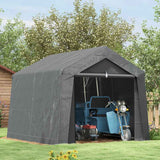 Outsunny 3.6 x 2.1m Portable Outdoor Shed, with Window - Dark Grey