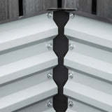 Outsunny Set of 2 Raised Beds for Garden, Galvanised Outdoor Planters for Herbs Vegetables, Use for Patio Balcony, Grey