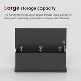 HOMCOM 113L Storage Chest, Storage Box with Flip-Top Lid and 2 Safety Hinges, Storage Trunk for Living Room, Entryway, 100 x 40 x 40 cm, Black