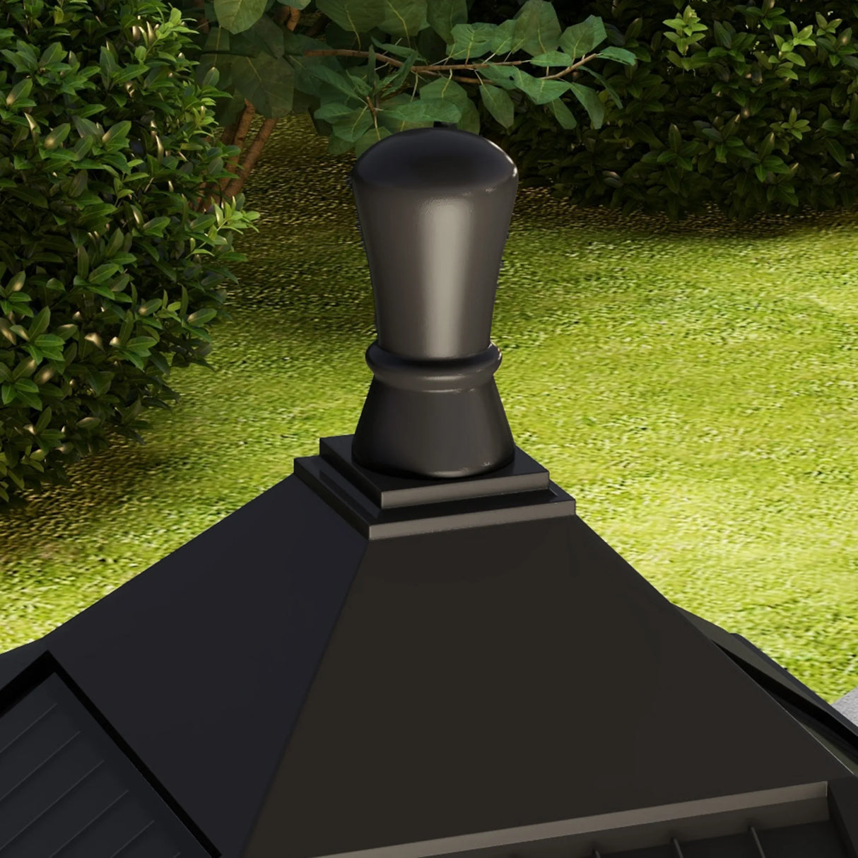 Outsunny 1.3 m Garden Lamp Post Light, LED Outdoor Solar Post Lights, Waterproof IP44 for Patio, Garden, Pathway, Cool White