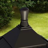 Outsunny 1.3 m Garden Lamp Post Light, LED Outdoor Solar Post Lights, Waterproof IP44 for Patio, Garden, Pathway, Cool White