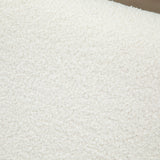 HOMCOM Rocking Chair, Upholstered Sofa Armchair with Cushion and Wood Base for Living Room and Bedroom, Cream White