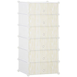 HOMCOM Six Cube Modular Storage Storage Unit - White