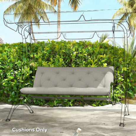 Outsunny Garden Bench Cushion, 2 Seater Swing Chair Cushion, Seat Pad with Ties for Indoor and Outdoor Use, 110 x 120 cm
