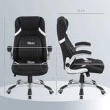 Vinsetto Linen-Look Office Chair, with Adjustable Height and Tension - Black
