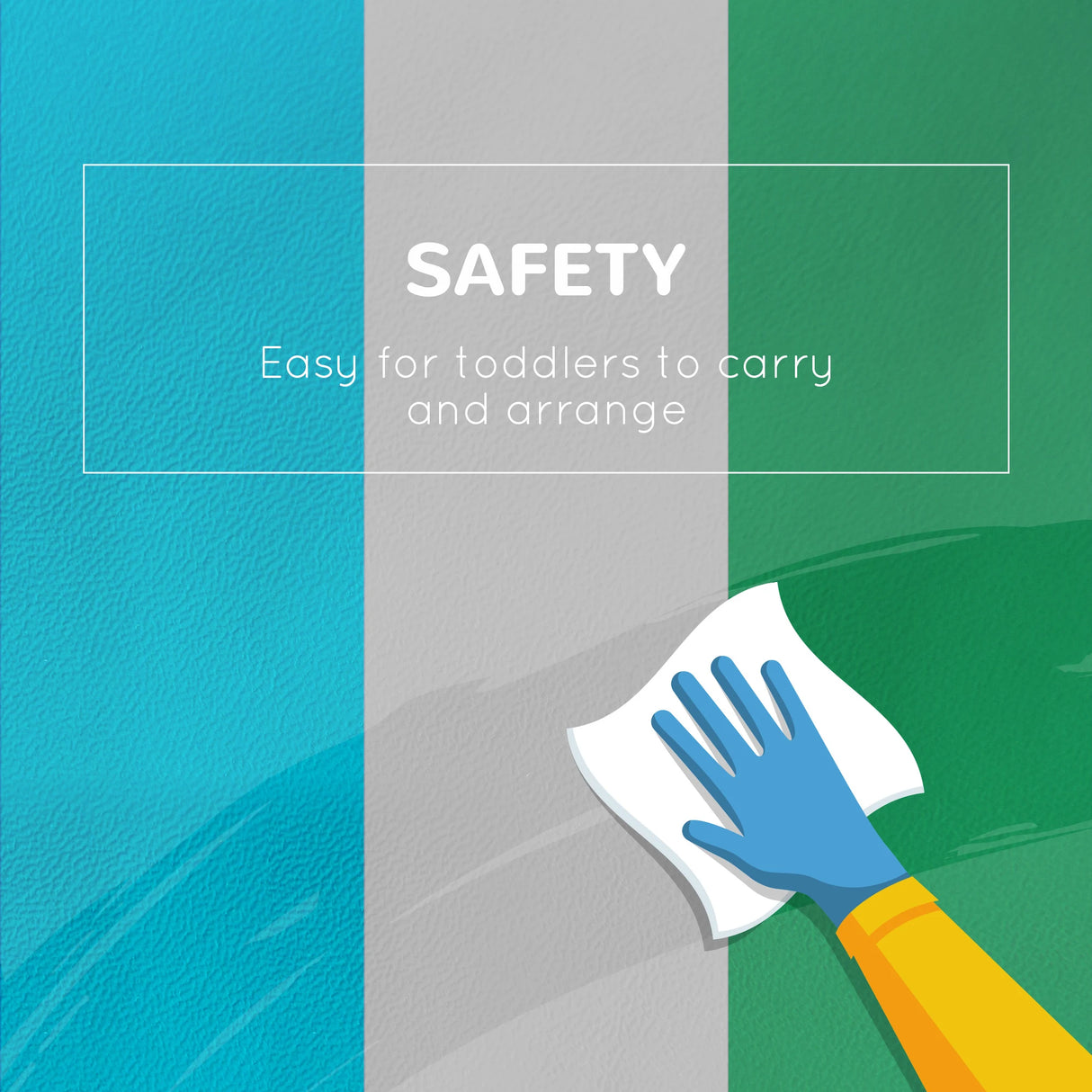 HOMCOM 5 Piece Kids Soft Play Set, Climb and Crawl Activity Toys Set for Baby Toddler, Soft Foam Blocks Indoor Play Equipment Learning Toys Blue