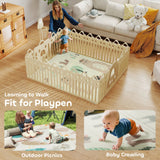 AIYAPLAY Animal-Themed Baby Plat Mat Double Sided, Foldable, Water-Resistant for Outdoor/Indoor, 177 x 146 x 1.5cm