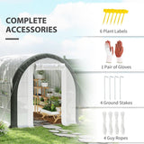 Outsunny 3 x 2(m) Walk-In Tunnel Greenhouse, with Accessories - White