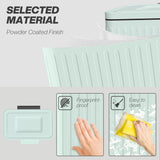 HOMCOM 40L Dual Compartment Rubbish Bin, with Soft-Close Lid - Green