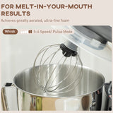 HOMCOM 1300W Kitchen Stand Mixer, with Accessories - Silver